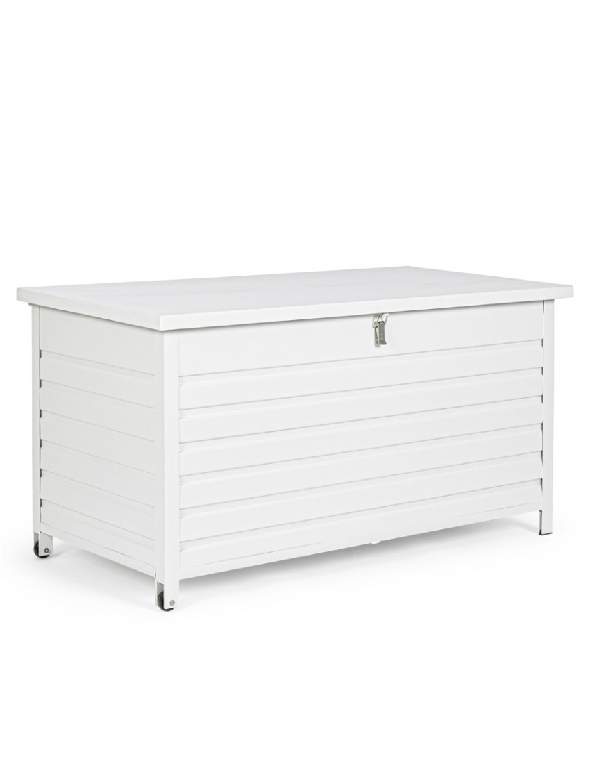 Baule porta cuscini con ruote in alluminio ATLANTIC Bianco