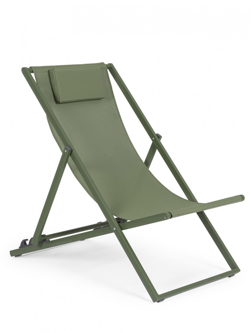 Sdraio pieghevole in alluminio e textilene TAYLOR Herb