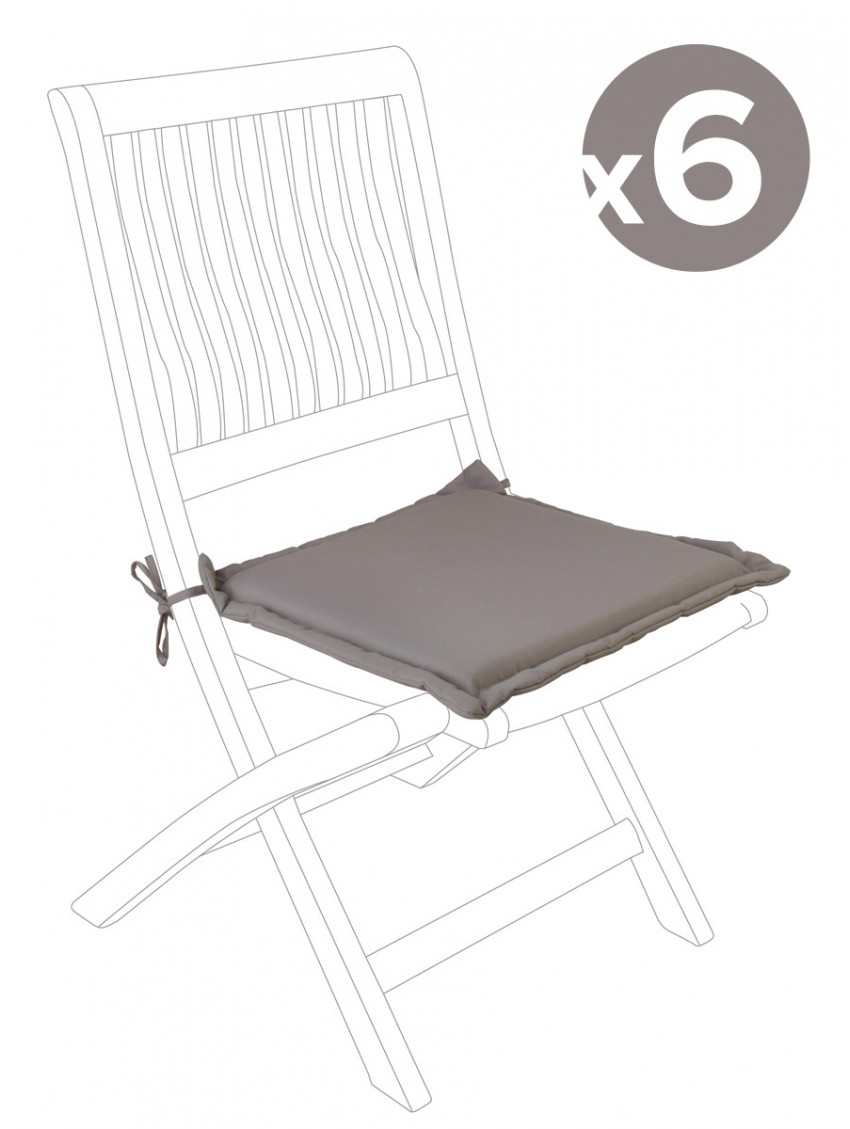 Cuscino per sedia quadrato poliestere gr. 180/mq Poly180 Choco