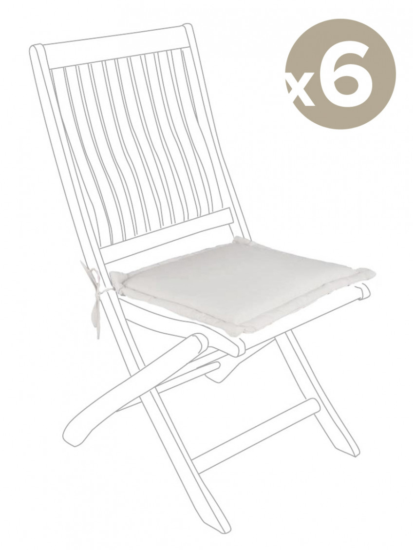 Cuscino per sedia quadrato poliestere gr. 180/mq Poly180 Naturale