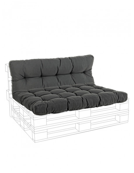 Set cuscini per divano pallet schienale e seduta POLY230 Carbon