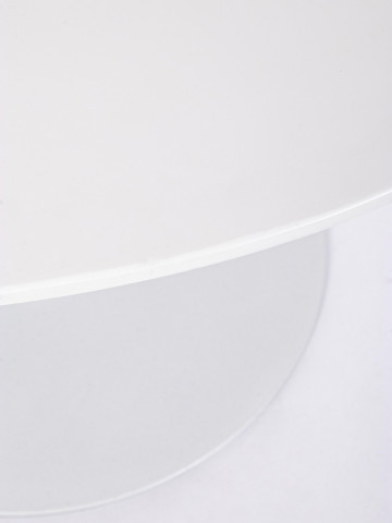 Tavolo pranzo tondo Ø 100 x h75 cm top in mdf  struttura in acciaio BLOOM Bianco