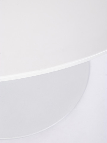 Tavolo pranzo tondo Ø 120 x h75 cm top in mdf  struttura in acciaio BLOOM Bianco