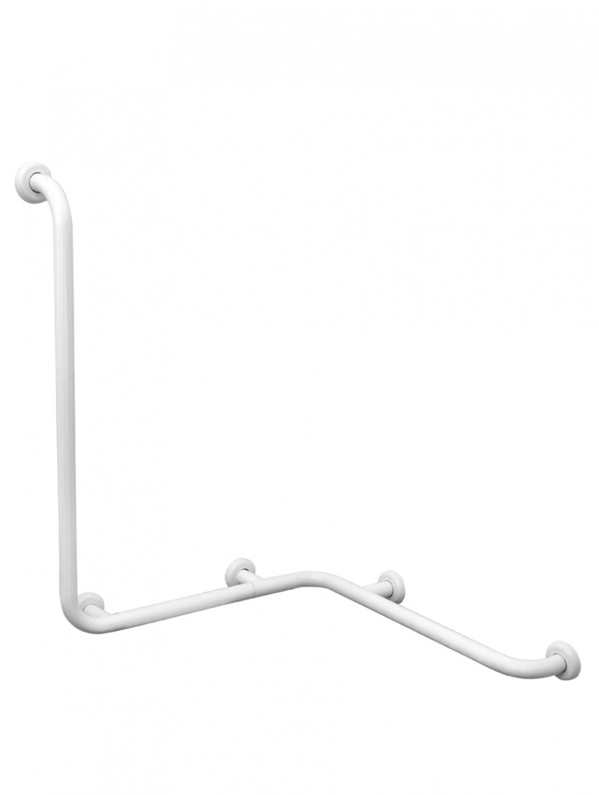 Corrimano angolare montante sx diversamente abili cm 67x67xH78 AMICO Bianco