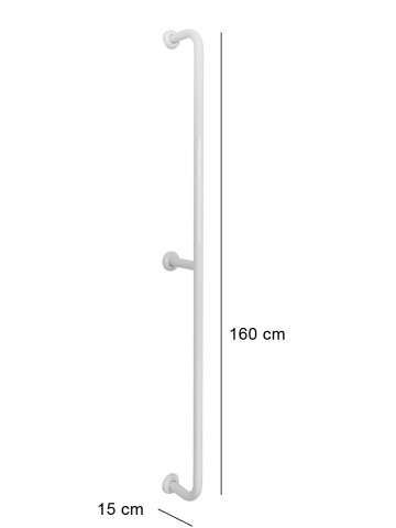 Corrimano verticale fissaggio muro diversamente abili cm 160 AMICO Bianco