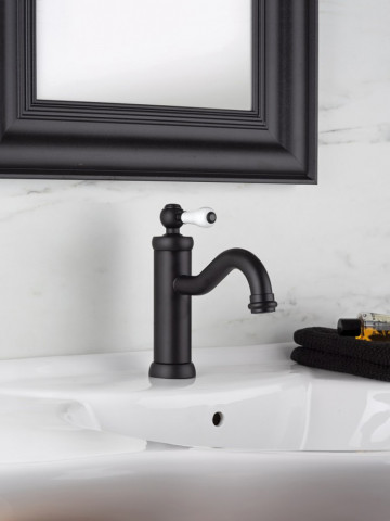 COMO - Miscelatore bagno lavabo Nero opaco