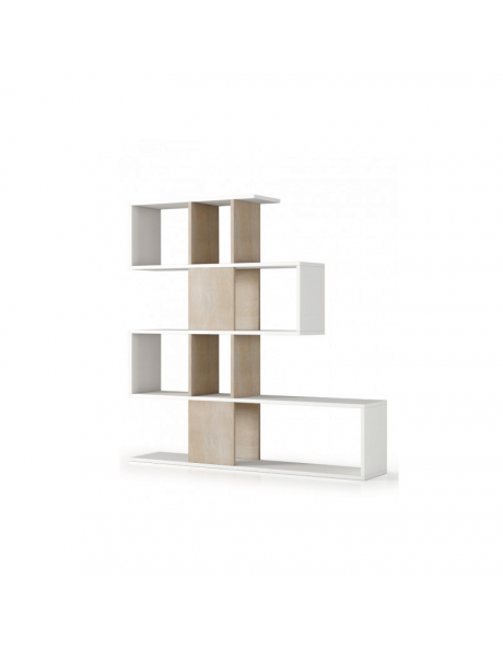 Libreria divisorio separè 5 livelli L145xP30xH145 cm TETRIX Bianco/Rovere Libreria divisorio separè 5 livelli L145xP30xH145 cm TETRIX Bianco/Rovere