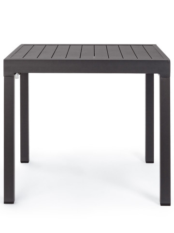 Tavolo quadrato allungabile in alluminio L90/180xP90xH74 cm HILL Antracite