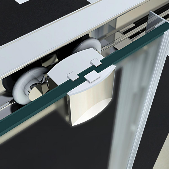 SMART - Box doccia opaco rettangolare 3 lati 1 anta scorrevole cristallo 6 mm