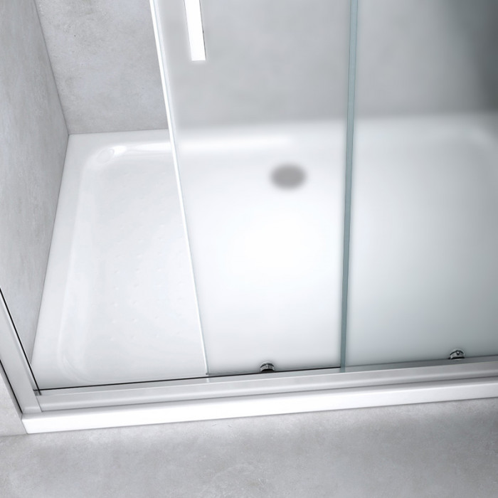 EXTRA - Porta doccia opaca anta scorrevole cristallo 6mm