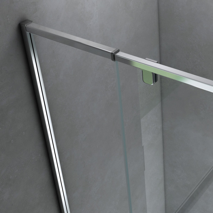 EXTRA - Porta doccia battente cristallo trasparente 6mm H 195 cm