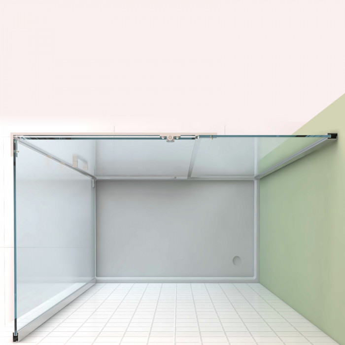 AZIMUT - Box doccia trasparente anta battente vetro 8 mm