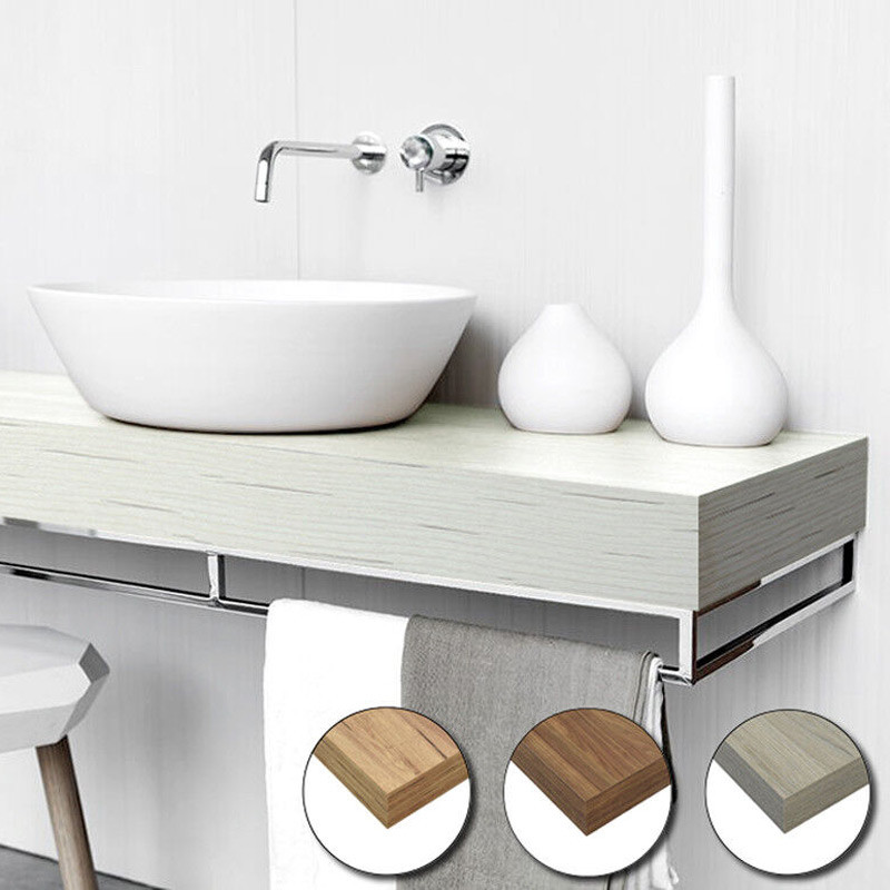 Mensolone per lavabo, mensola bagno in legno cm 100x50xh10
