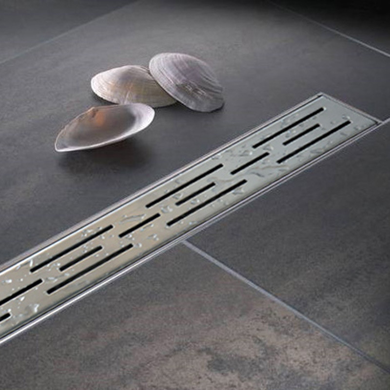 LINEA - Canalina di scarico doccia a pavimento con griglia in acciaio inox