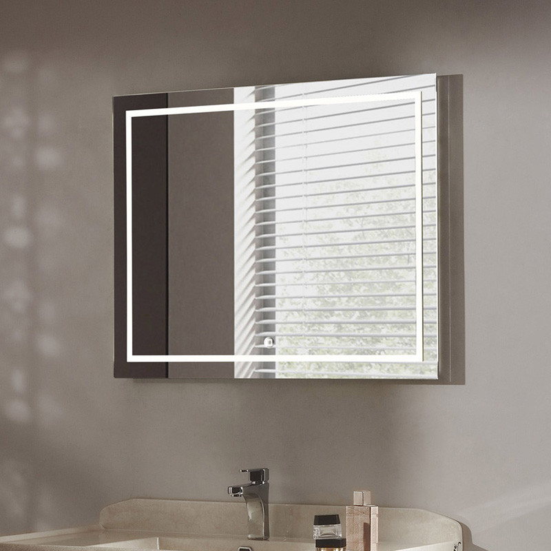 FRAME 97 - Specchio bagno con luce LED cm L90xH70 retroilluminato Touch  Design