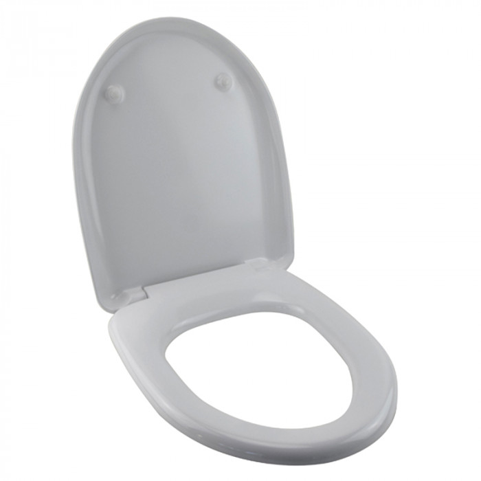 FULL 56 - Copriwater ceramica AZZURRA sedile wc in termoindurente cm 45,75x37,3 Bianco