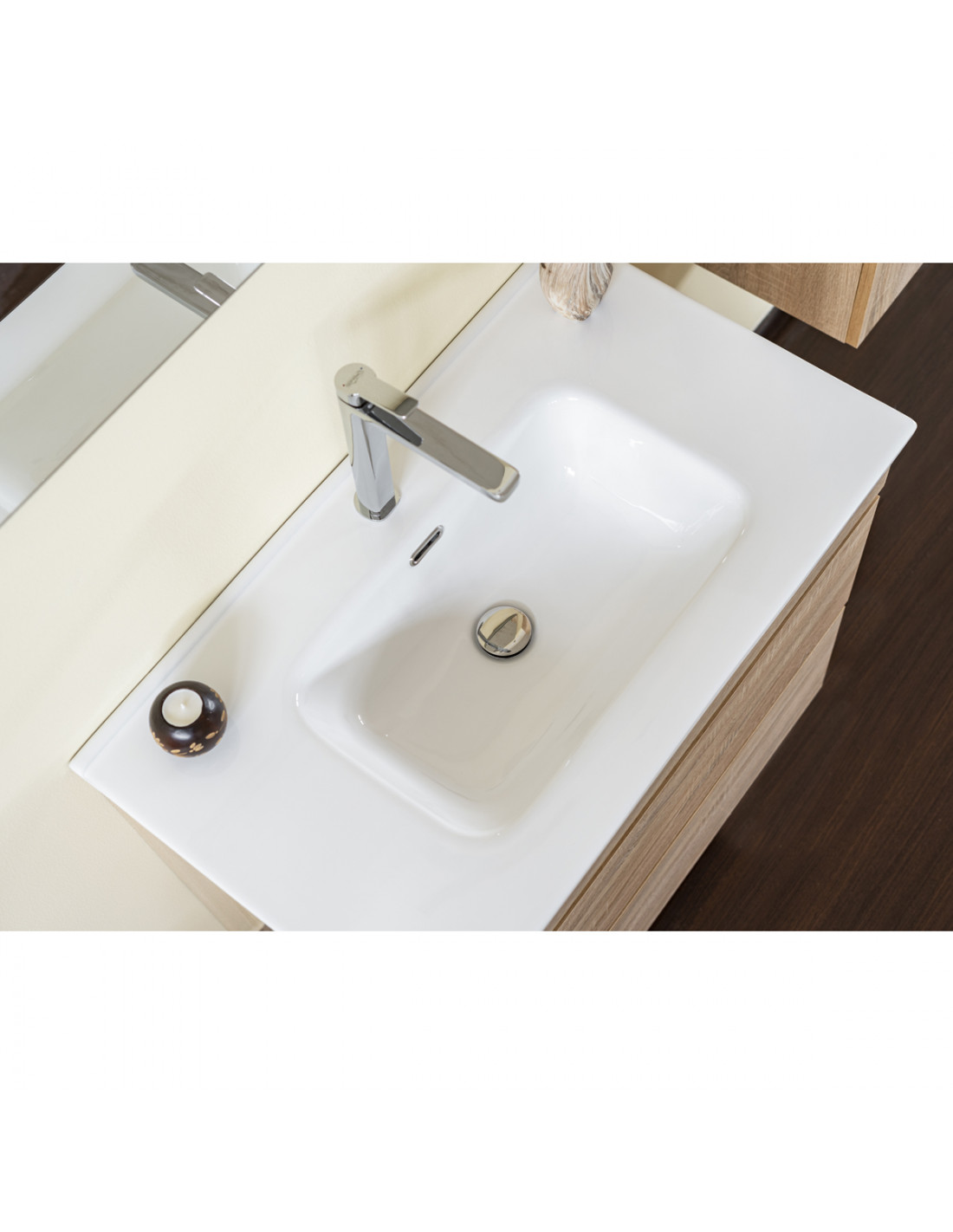 Cassettiera bagno multiuso 76x68 h cm in legno rovere selvatico e beige -  Kales