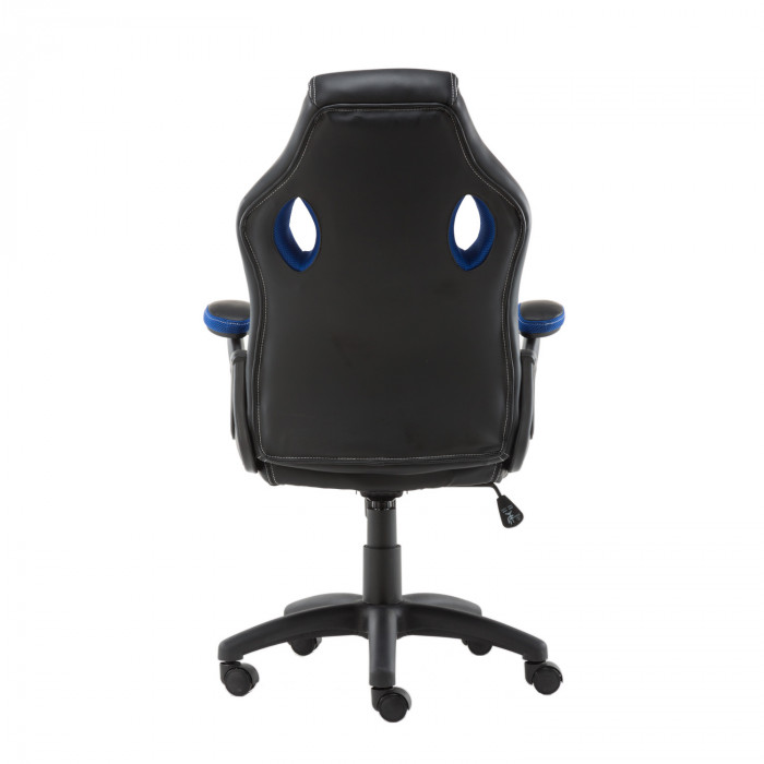 ADAM - Poltrona da Gaming sedia girevole con rotelle Nero/Blu