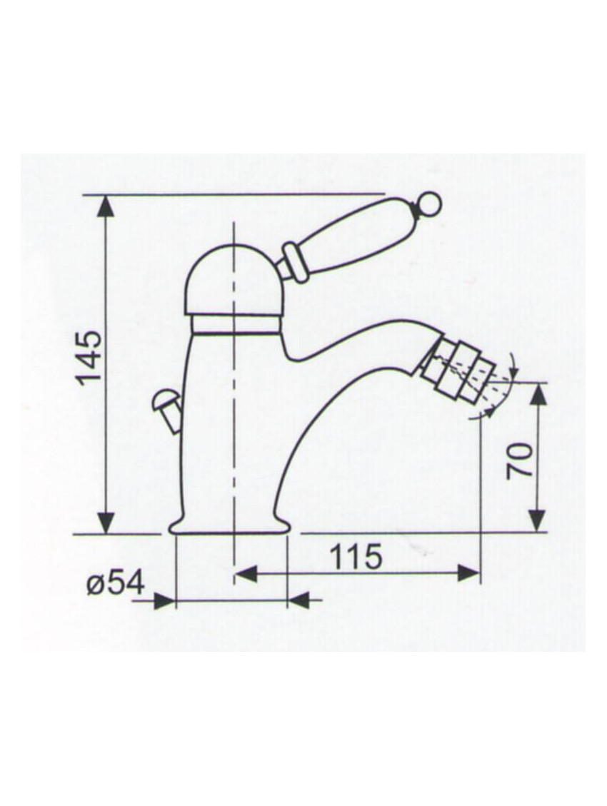 Set coppia miscelatori bagno lavabo e bidet marca Oioli Mod. Retrò