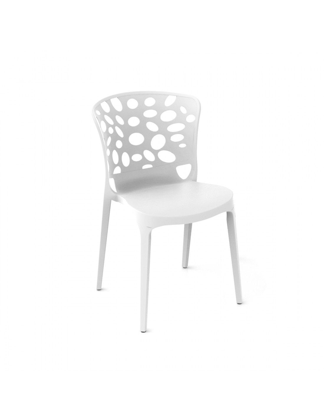 sedia amber bianco in polipropilene fiber glass made in italy catas