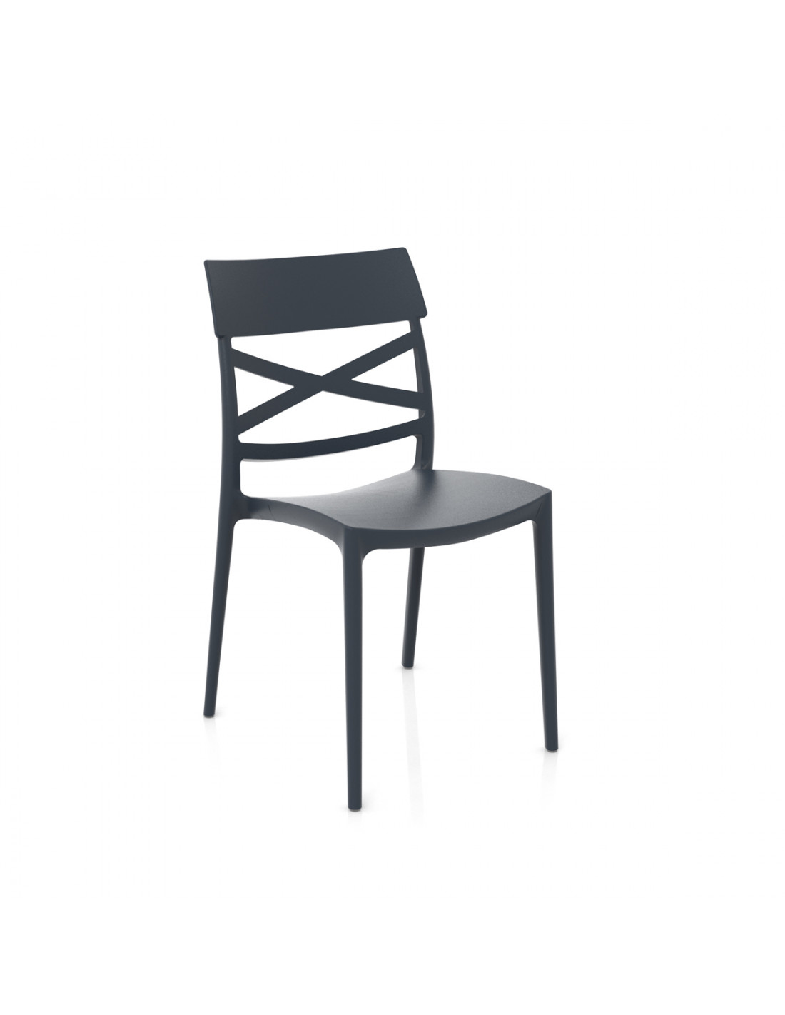 sedia folk antracite casa contract in polipropilene fiber glass made in italy catas