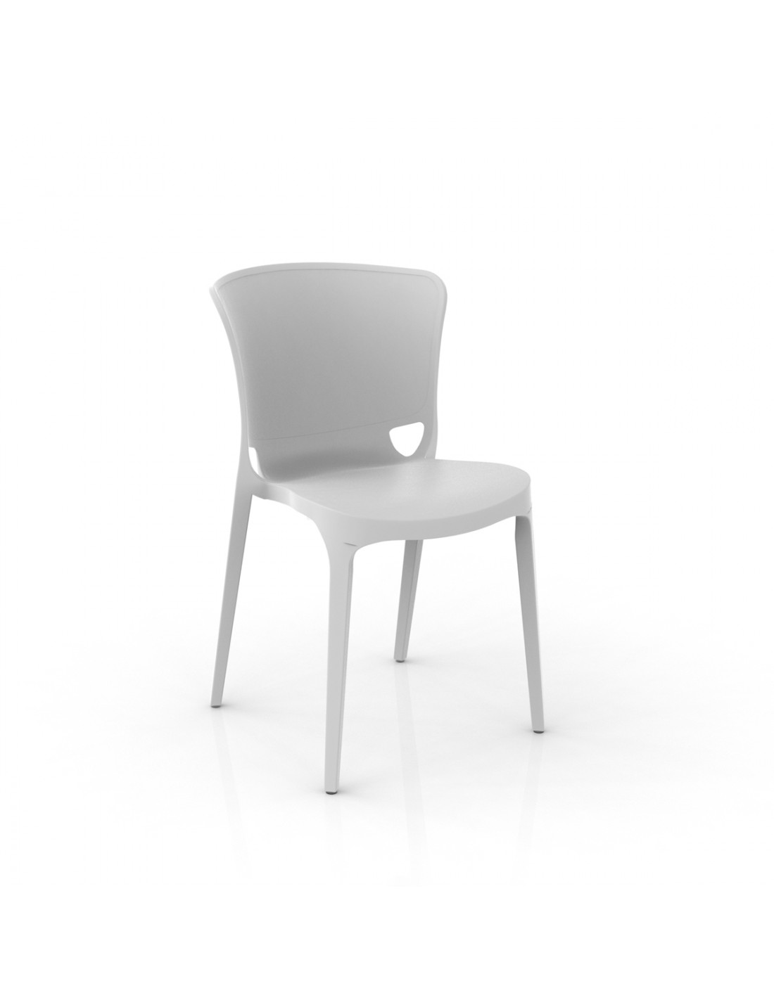 sedia jumbo bianco in polipropilene fiber glass made in italy catas