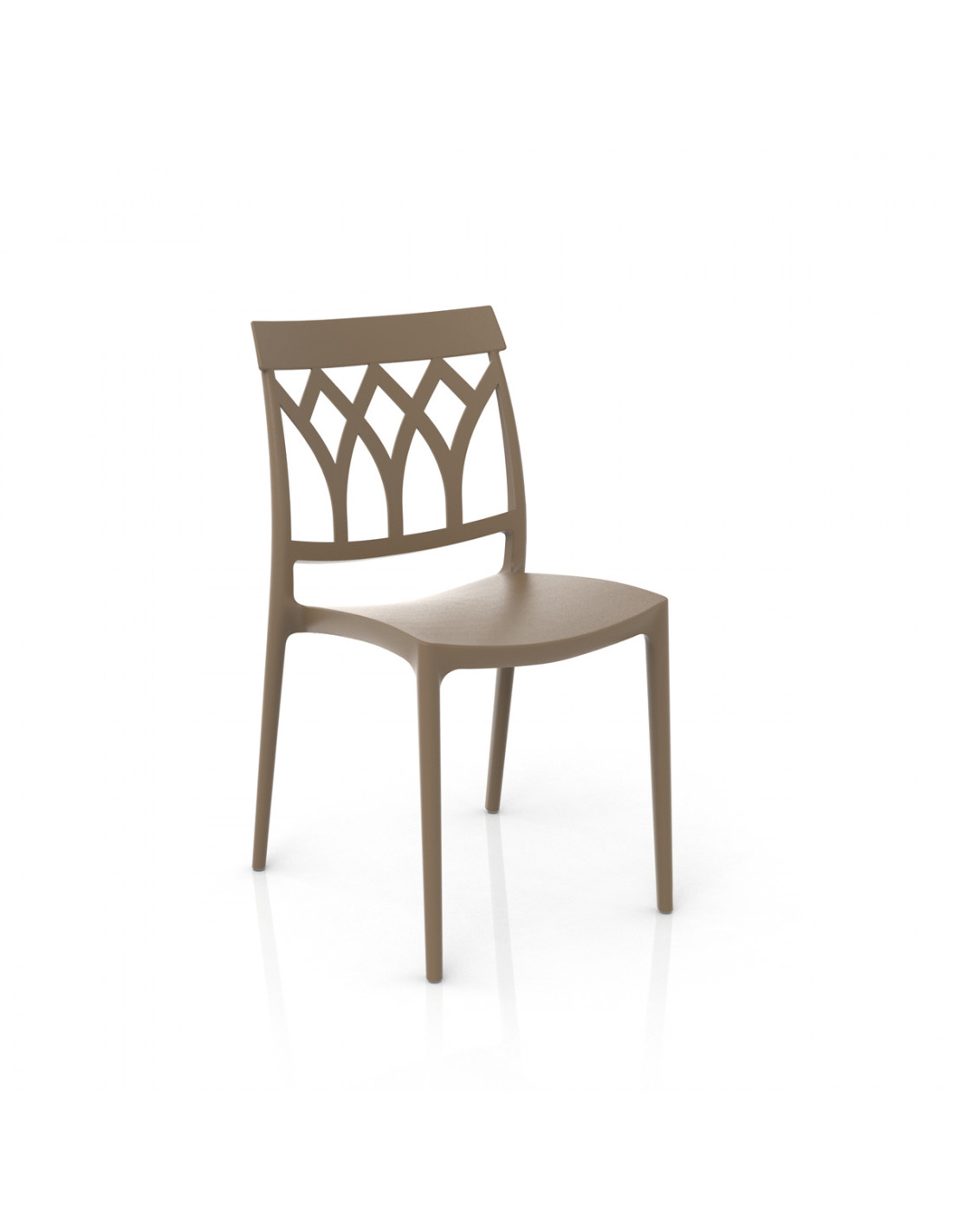 sedia queen tortora casa giardino contract in polipropilene fiber glass made in italy catas