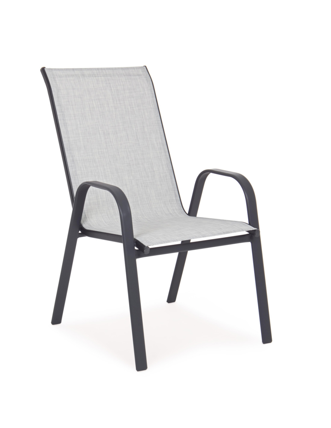 sedia con braccioli struttura in acciaio Ramirez Grigio Chiaro