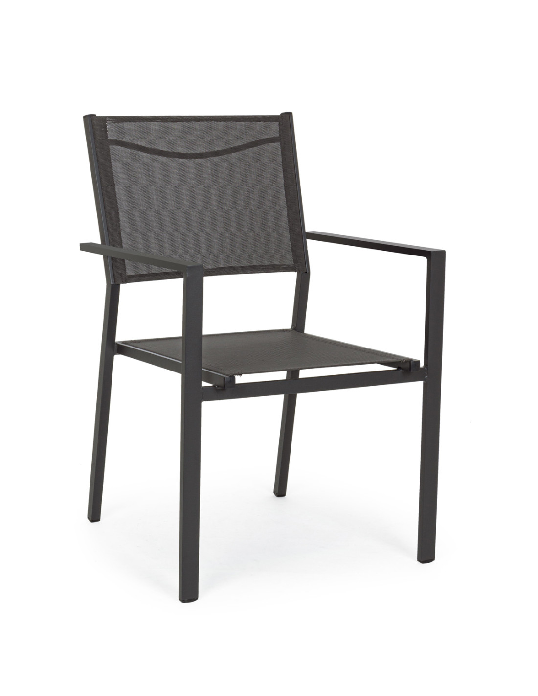 Sedia in alluminio e textilene Hill antracite