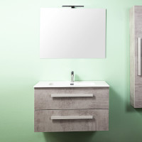 Mobile bagno sospeso cm 60 Lirio Cemento Chiaro