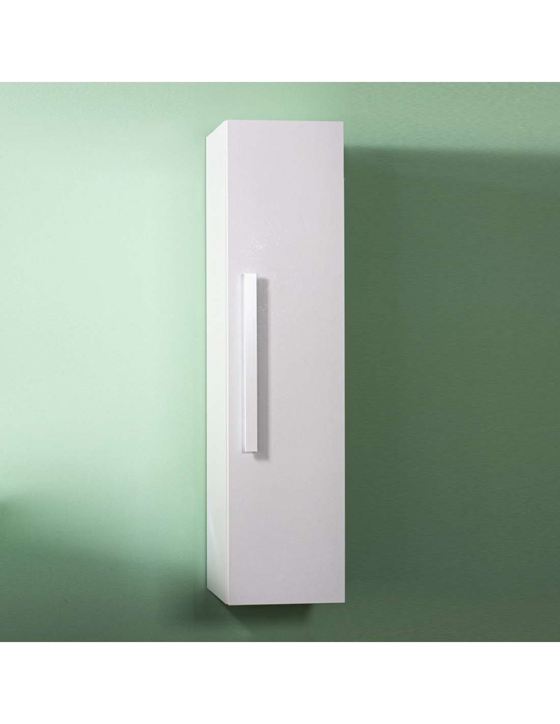 Mobile colonna Lirio a 1 anta cm L34 x P25 x H137 Cemento Bianco