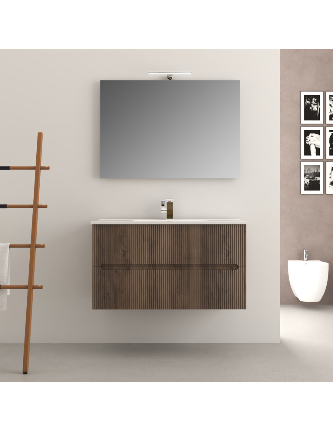 fly-mobile-bagno-sospeso-in-legno-cm-100-noce-cannettato-con-specchio-e-luce-led