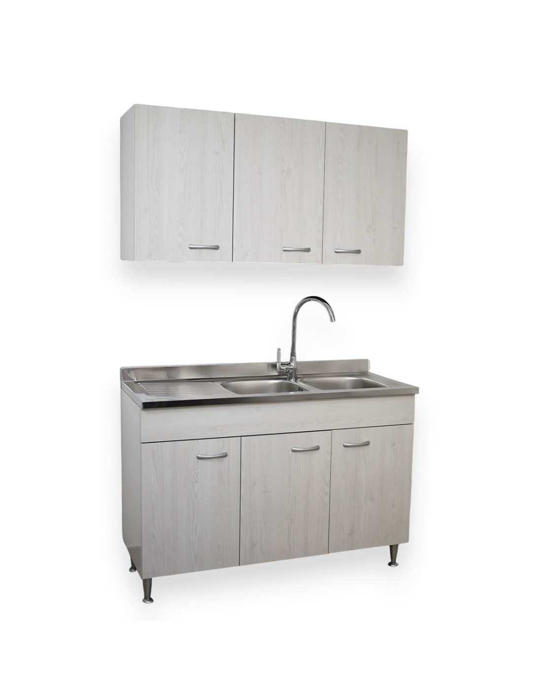 basic-mobile-cucina-120-cm-3-ante-con-pensile-scolapiatti-lavello-sx-frassino-moire