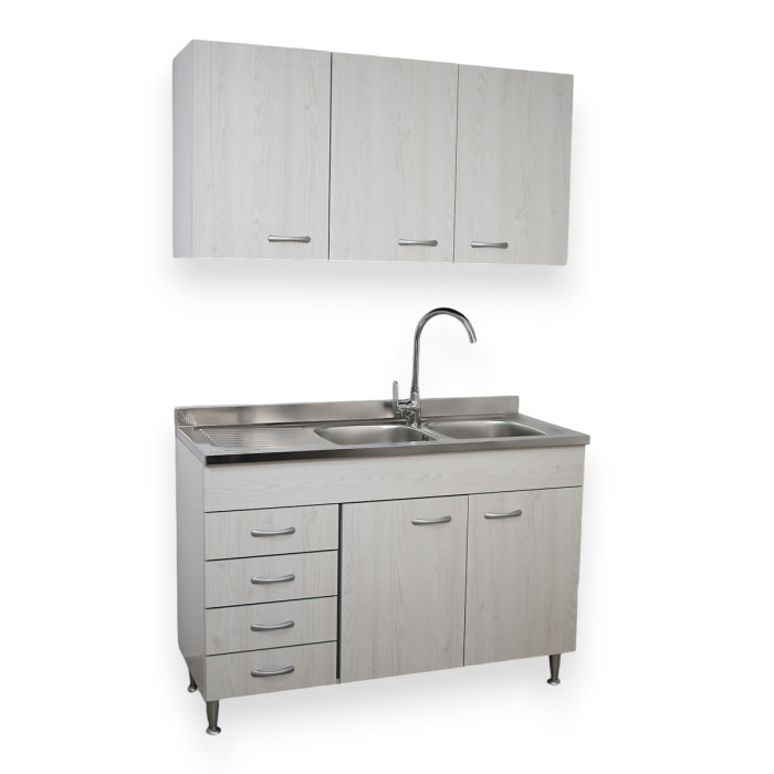 basic-mobile-cucina-120-cm-cassettiera-sx-pensile-scolapiatti-lavello-inox-frassino-moire