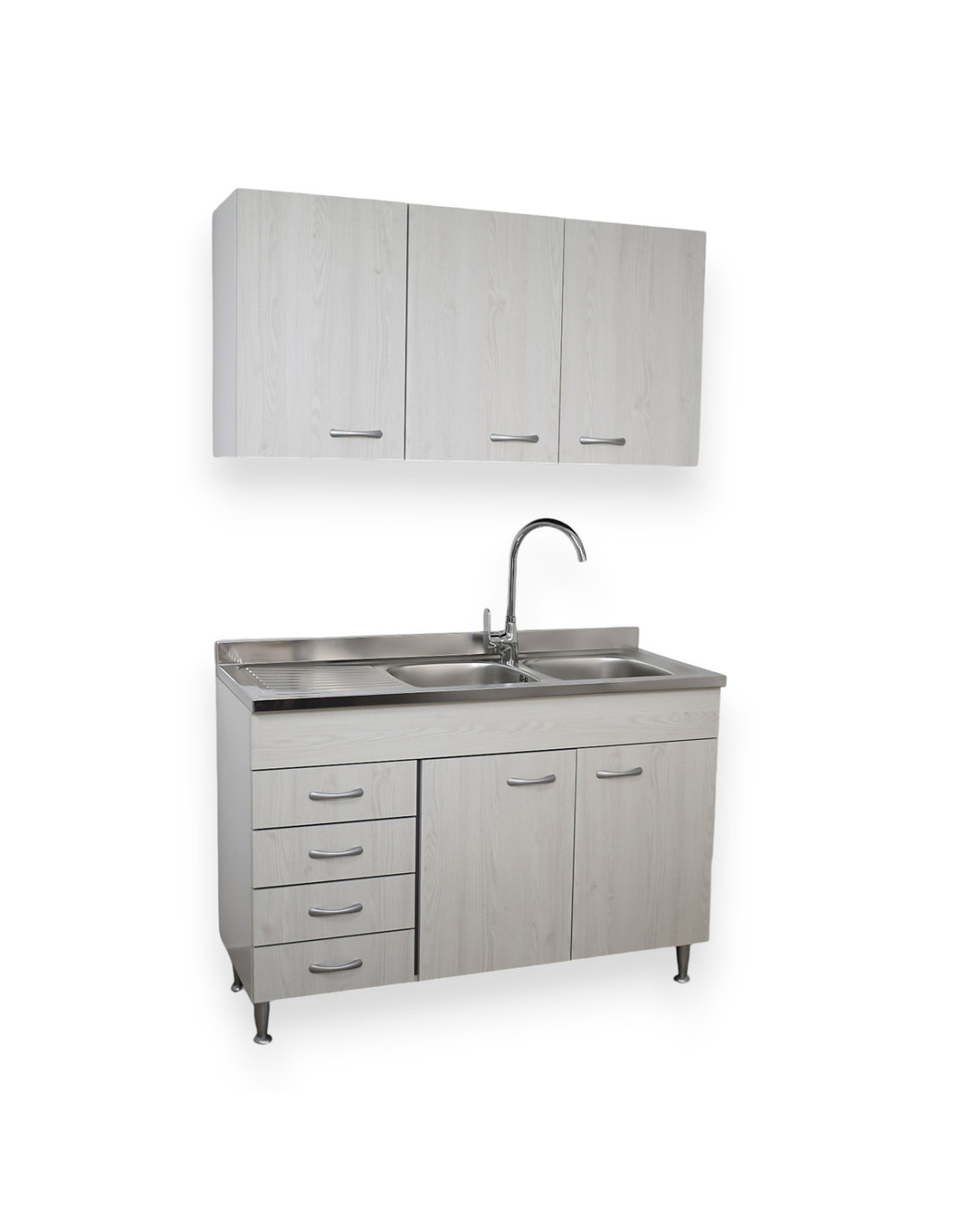 basic-mobile-cucina-120-cm-cassettiera-sx-pensile-scolapiatti-lavello-inox-frassino-moire