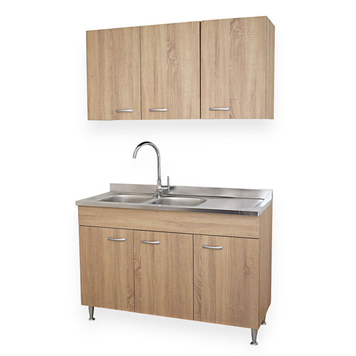 basic-mobile-cucina-120-cm-3-ante-pensile-scolapiatti-lavello-piano-dx-rovere-well