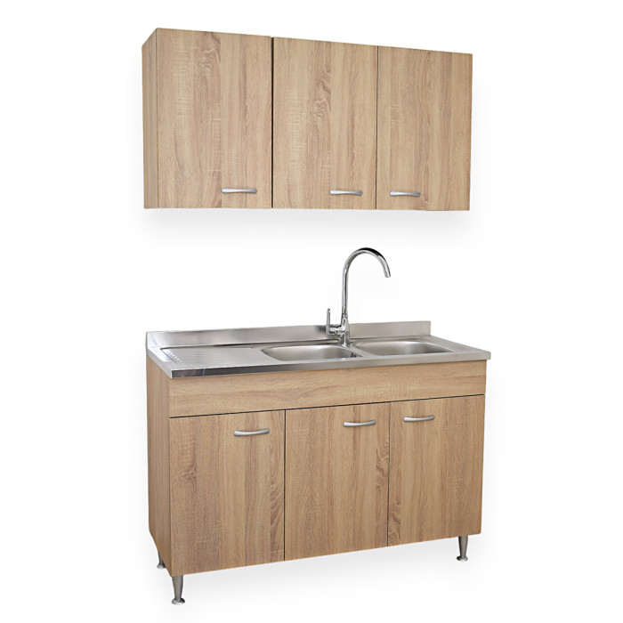 basic-mobile-cucina-120-cm-3-ante-pensile-scolapiatti-lavello-piano-sx-rovere-well