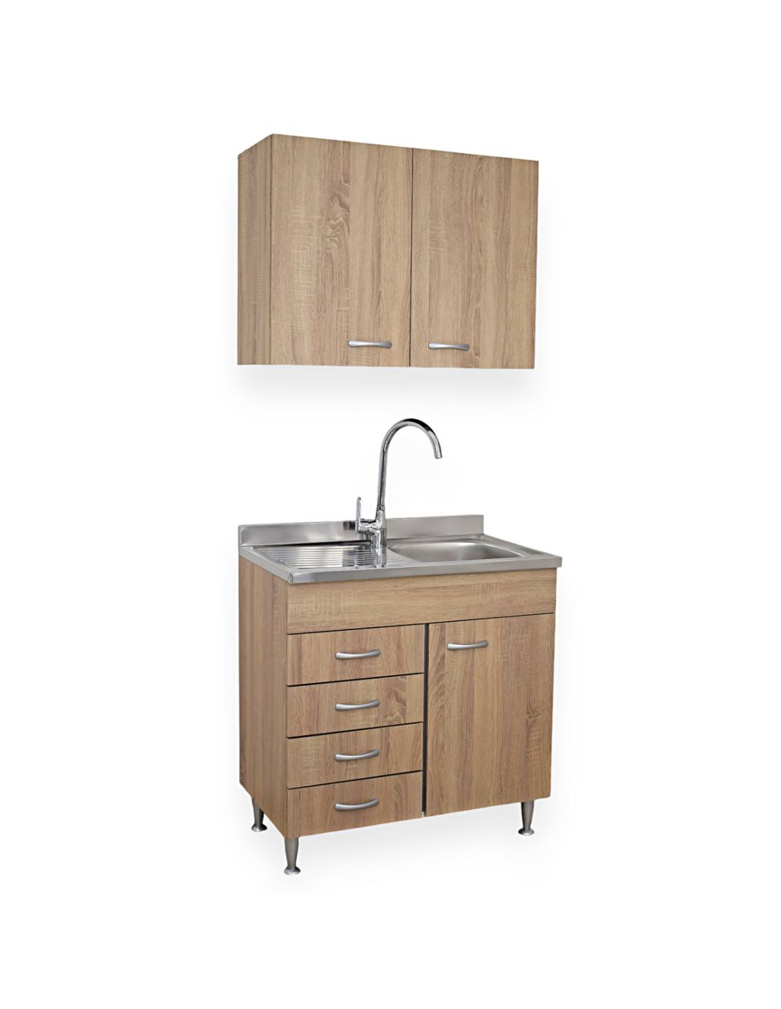 basic-mobile-cucina-80-cm-1anta-cassetti-lavello-sx-scolapiatti-rovere