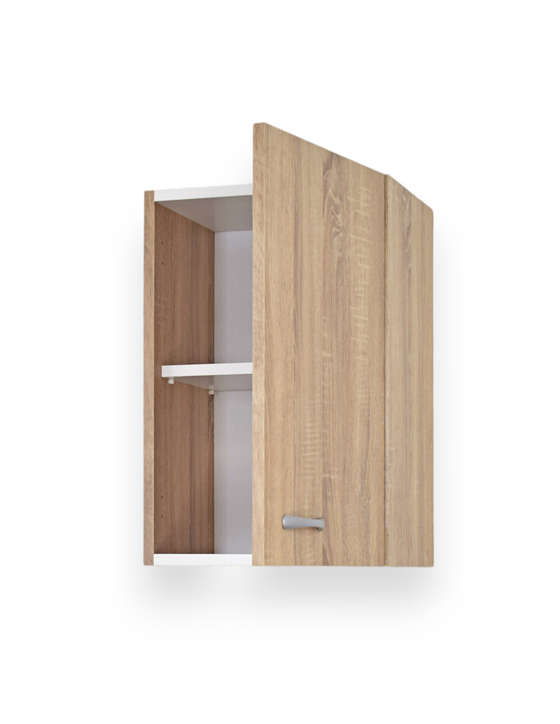 Pensile Cucina Basic 1 Anta - L 40 X P 33,6 X H 60 Cm, Bianco Lucido, Apertura DX O SX, Made In Italy