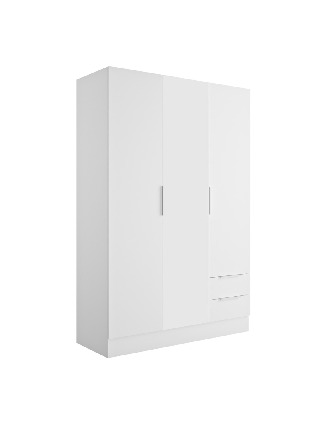 bambey-armadio-cameretta-3-ante-2-cassetti-L120xP46xH184-cm-bianco-opaco