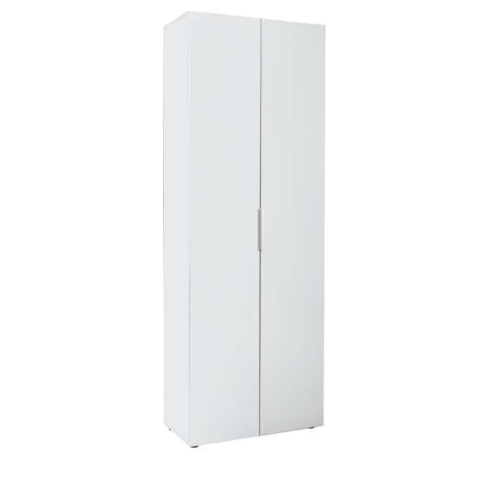 bambey-armadio-libreria-2-ante-5-ripiani-L69xP35xH200-cm-bianco-lucido