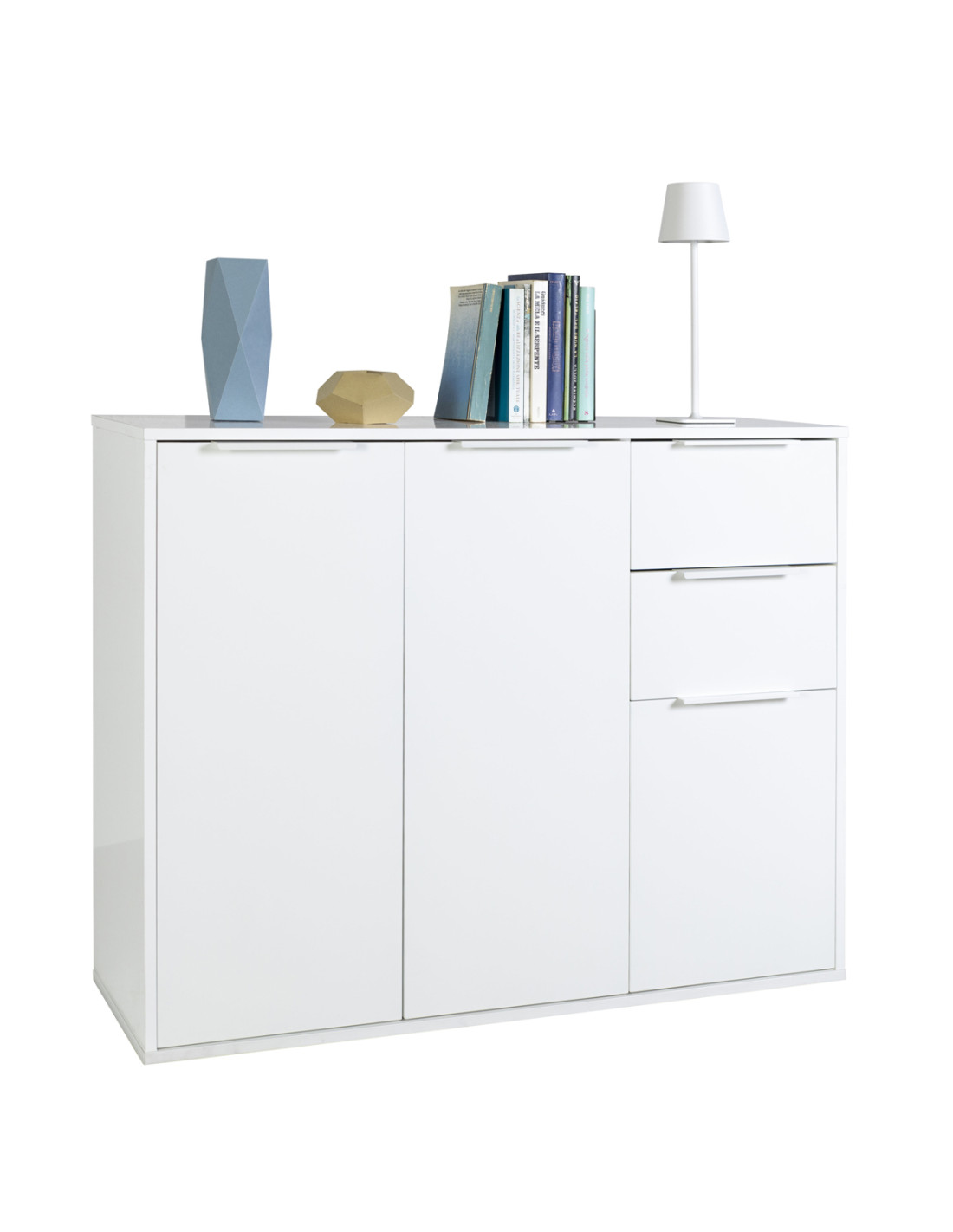 bambey-mobile-madia-3-ante-2-cassetti-L106xP35xH88-cm-bianco-lucido