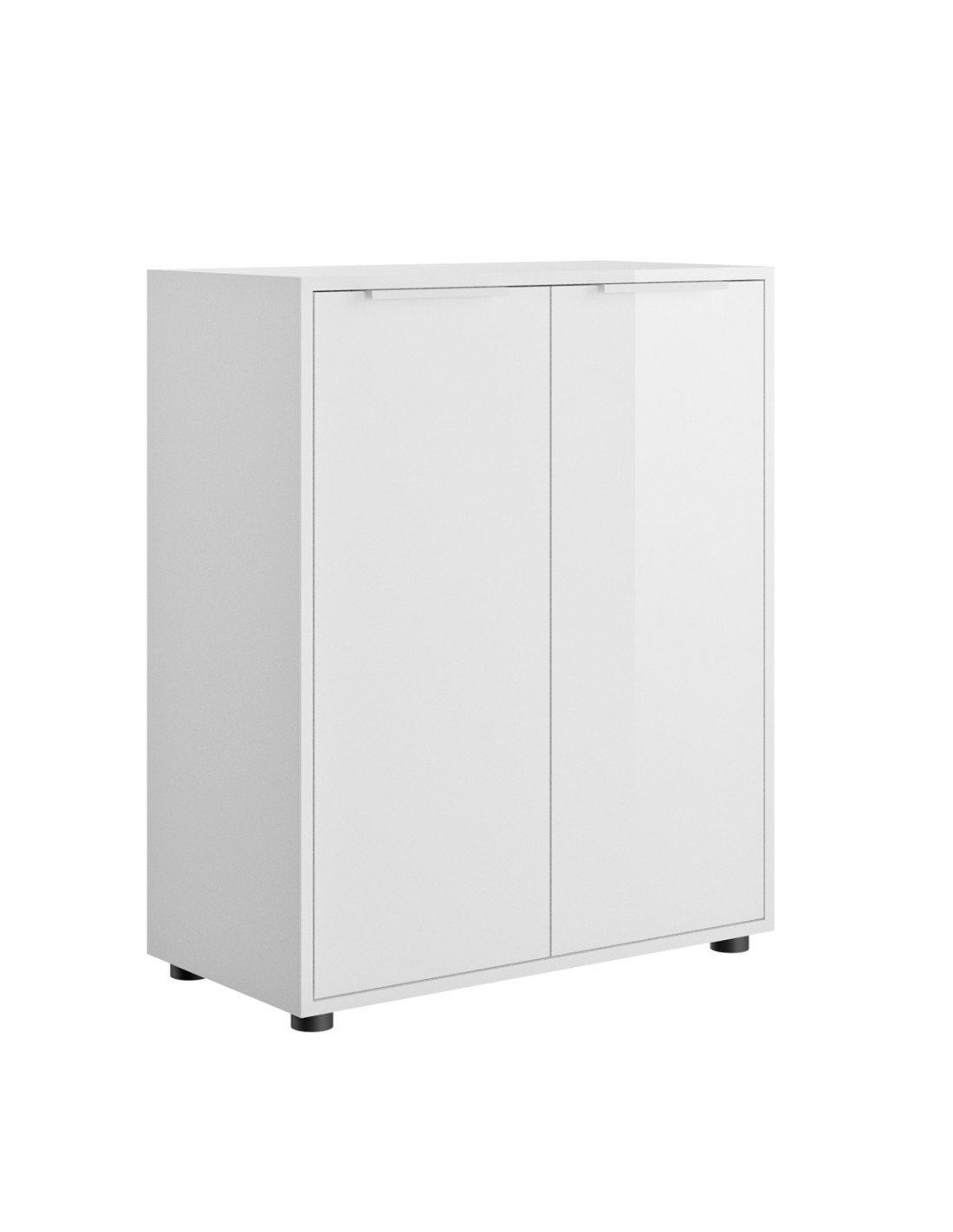 bambey-mobile-madia-2-ante-2-ripiani-L72xP35xH88-cm-bianco-lucido