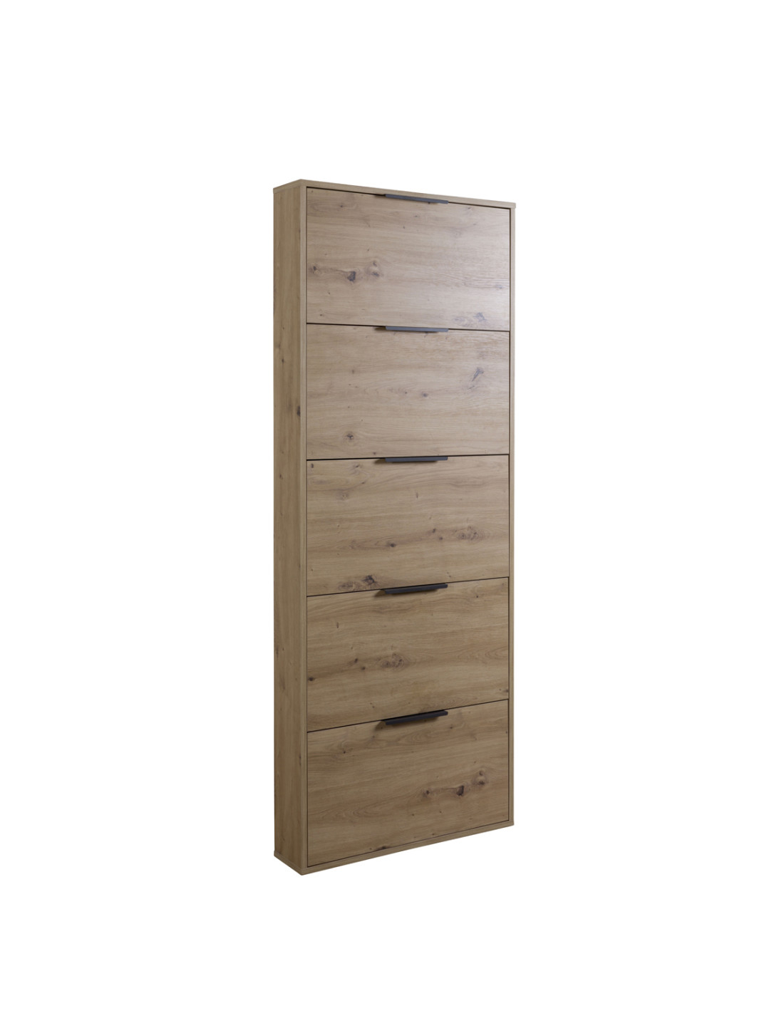 mobile-scarpiera-portascarpe-salvaspazio-5-ribalte-L65xP15xH174-rovere-artisan