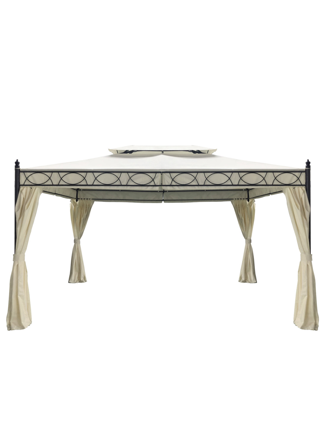 MANAUS-Gazebo-giardino-in-metallo-mt-3x4-h-2,70-con-copertura-e-tende-laterali-in-poliestere-crema