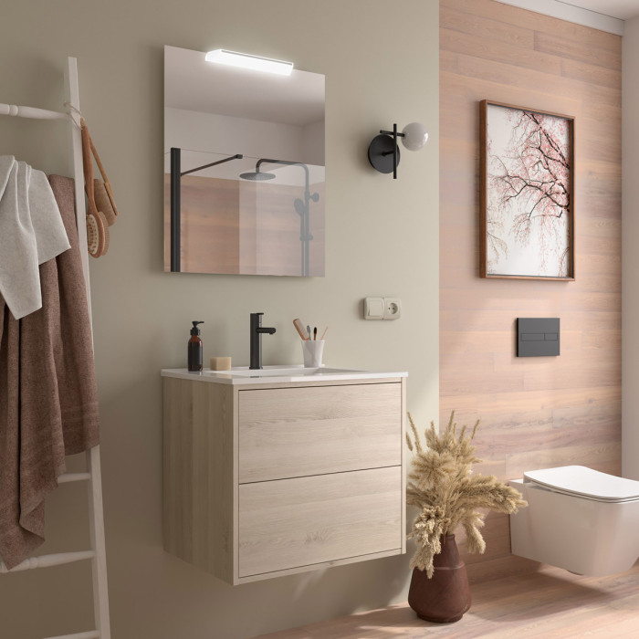 Mobile bagno sospeso apertura push cm. 100 phil naturale