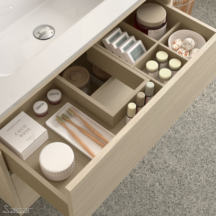 Mobile bagno sospeso apertura push cm. 80 phil naturale
