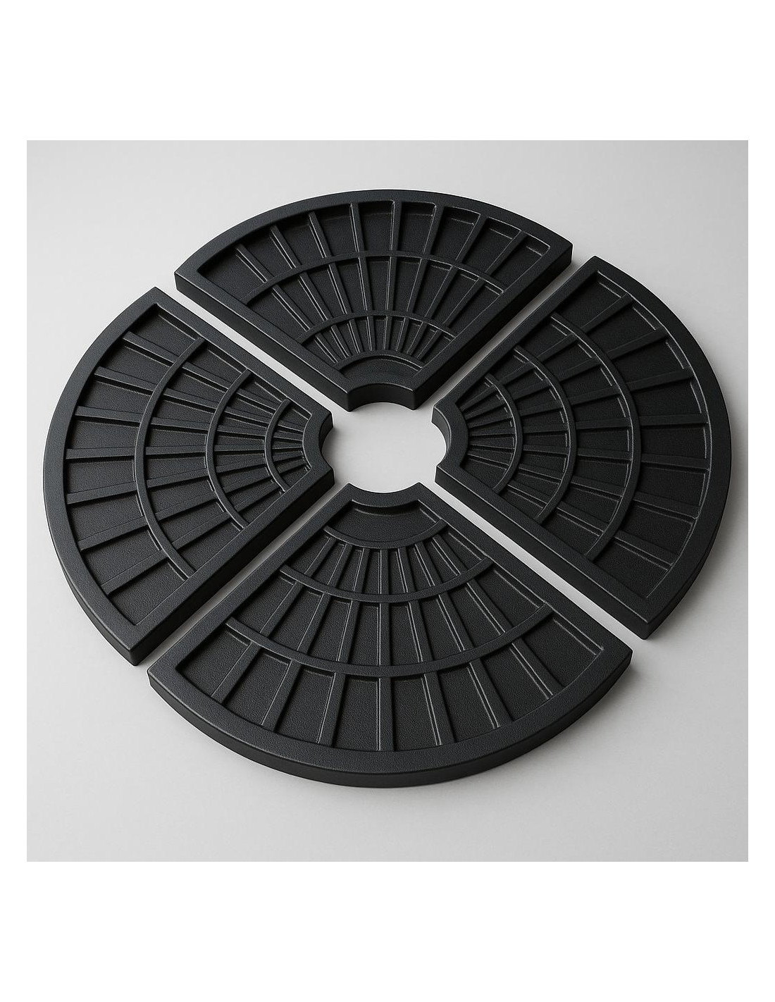 Lastre Zavorra Triangle da 20 kg per Ombrellone a Braccio Decentrati in Resina Piena con Maniglia