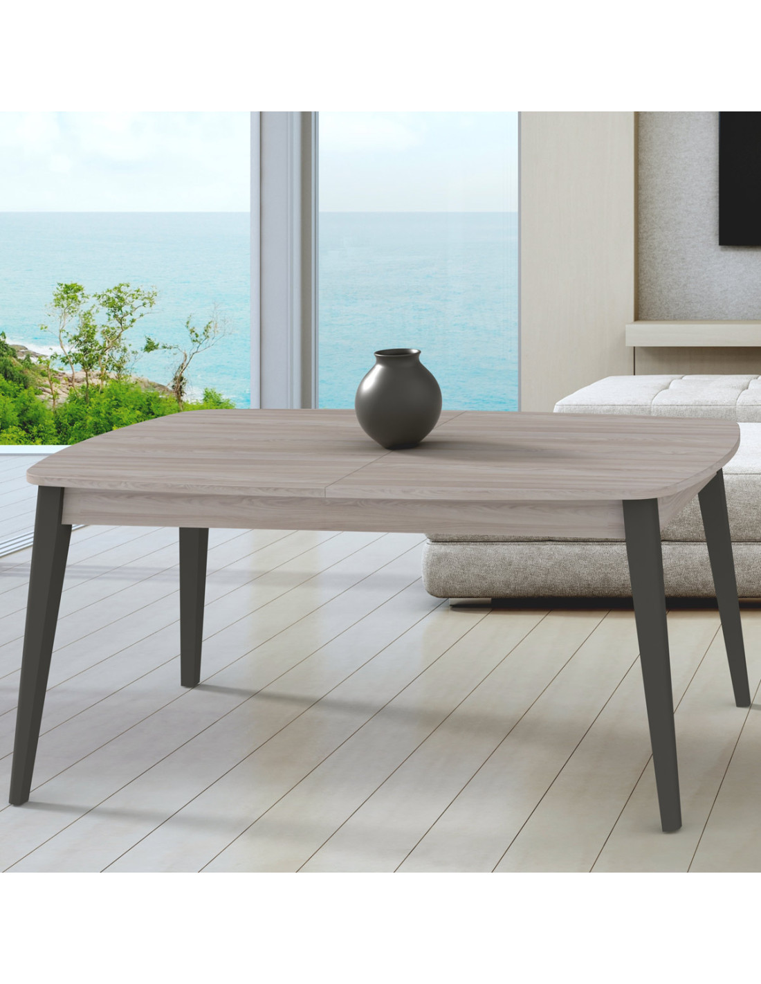 Tavolo rettangolare allungabile 160/240x90 cm MERCURIO olmo perla