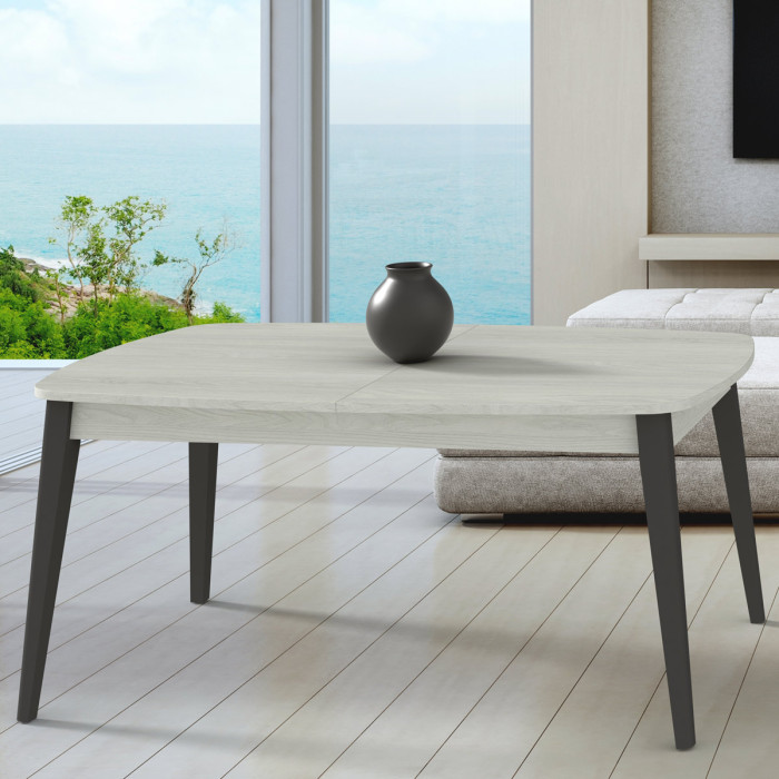Tavolo rettangolare allungabile 160/240x90 cm MERCURIO olmo sbiancato